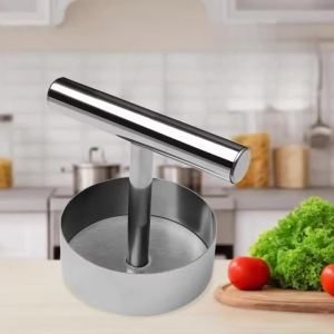 Khuôn Ép Bánh Tròn Bằng Thép Không Gỉ Khuôn Làm Bánh Mì Kẹp Thịt Thủ Công Dụng Cụ Làm Bánh Thịt Dùng Trong Nhà Bếp Gia Đình
