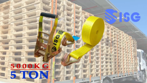 Ratchet Tie Down Webbing Lashing Belt 5CM X 6-12 Meter 5 TON Double J-Hook / Tali Ikat Barang Kargo