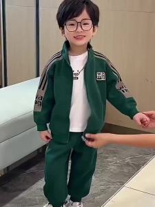 Bộ Đồ Thể Thao Cho Bé Trai Mùa Xuân Áo Nịt Hai Mảnh Thời Trang Nhà Máy Bán Hàng Trực Tiếp Đặc Biệt