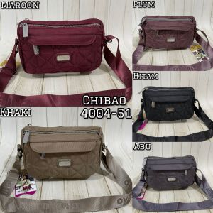 Tas Selempang Wanita Chibao Kanvas Bordir CB4004-51 4Sleting
