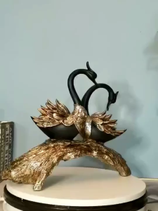 Đồ trang trí phòng khách decor tủ văn phòng Đôi Thiên Nga sang trọng đẳng cấp