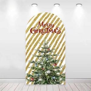 VIKAMA Christmas Arch Backdrop Stand Holiday Party Photography Backdrop Decor Archway Backdrop For Festive Christmas Atmosphere