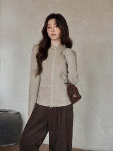 seemon | Áo Thun Dài Tay Nữ Kiểu Hàn Quốc Mới Có Đôi Zipper Thu