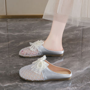 MONITING | Breathable and Soft Mary Jane Fishnet Slip-on Flats