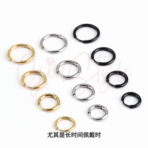 [SG Local Seller] Hoop Mens  Womens Ear Earrings Round Stainless Steel (Anti-allergic Ear Buckle Earring)