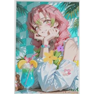 Bandai | Diamond Painting Summer Ice Drink Mitsuri Kanroji Demon Slayer Diamond Mosaic Handmade Art Exquisite Creative Gift Home Decor