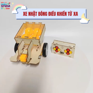 [New STEM] Robot Nhặt Bóng Thông Minh Điều Khiển Từ Xa. Đồ chơi lắp ráp gỗ khoa học công nghệ sản phẩm mô hình stemsanpi