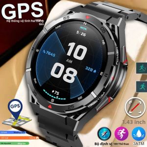 Đồng Hồ Thông Minh GPS Vệ Tinh Hai Băng Tần Màn Hình AMOLED 1.43 La Bàn Đo Nhịp Tim Gọi Bluetooth Chống Nước 3ATM Dành Cho Nam