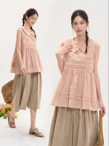 HTMEME | Pleated Sweet Lace Sleeveless Summer Dress