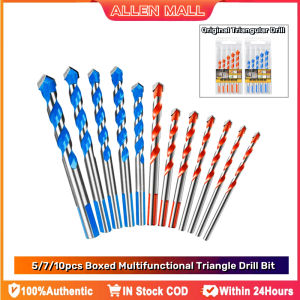 5/7/10Pcs Drill Bit Multi-function Triangle Drill for Ceramic Tile Concrete Wall Metal Wood Drilling Hole Cutter Glass Drill Bit