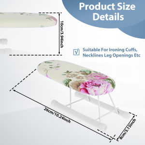 Portable Mini Ironing Board Rack Small Ironing Board with Non-Slip Folding Feet Foldable Ironing Board Suitable Shirt Sleeve