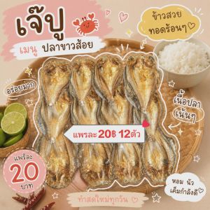 🐟ปลาขาวสร้อย 👉แพล่ะ20บาท มีหัวหางครบ รับประกันความอร่อยแห้งสนิท