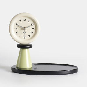 mandelda | Creative Clock & Storage Tray Decor for Living Room