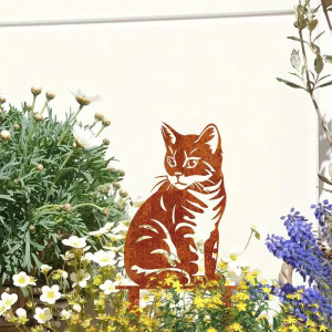 Đồ Trang Trí Sân Vườn Hình Mèo Họa Tiết Vượn Bằng Kim Loại Bị Gỉ Tác Phẩm Điêu Khắc Sân Vườn Trang Trí Sân Vườn Ngoài Trời Trang Trí Ban Công