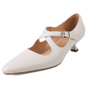 French round Head Cross Band Mary Jane Shoes Womens Spring New Style Single Shoes Cheongsam High Heels New Chinese Style