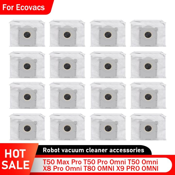 Produktbild von 12er-Pack Aktivkohle-Staubbeutel Für Ecovacs Deebot X8 Pro Omni, T50 Pro Omni, T80 Omni & Mehr – 3,6L, 65 Tage Haltbarkeit