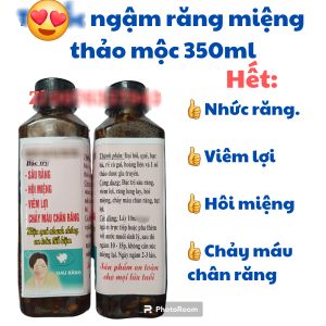 Nước súc miệng thảo mộc gia truyền 350l( đau răng viêm lợi hôi miệng chảy mau chân răng) khỏi hẳn