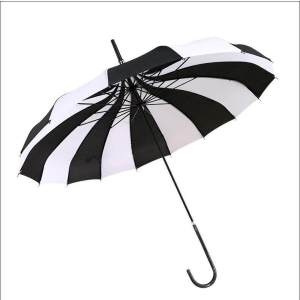 JINBAIRUI | New Black and White Striped Long Handle Umbrella