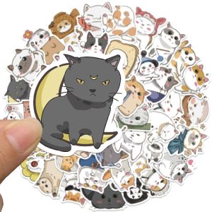 50PCS Cartoon Car Motorcycle Travel Luggage PhoneGuitar Laptop Waterproof Joke Toy Sticker Cartoon Cute Funny Cat Cartoon Waterproof Sticker Skateboarding Snowboard Retro Vinyl Sticker