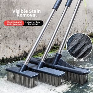 Long Handle Steel Brush for Removing Moss Oil Stains and Rust