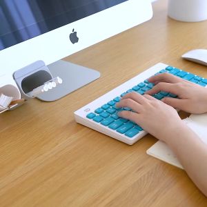 [SG SELLER]Desktop Pen Holder Pasteable Hanging Storage Box Case Office School Desk Pencil
