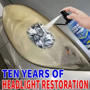NEW Professional Car Headlight Restoration Spray an Easy-to-Use Headlight Maintenance Kit That Repairs Oxidized Yellowed And