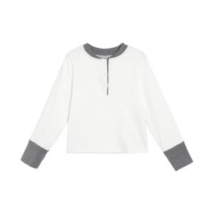 NORNOR Chen DaZhu Girls Long Sleeve Base Layer Shirt Fake Two-Piece Top for Autumn Childrens Clothing Breathable Lightweight