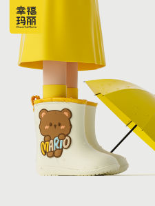 รองเท้าบูทกันฝนสำหรับเด็ก ทรงหุ้มข้อสั้น พื้นรองเท้า EVA น้ำหนักเบา สไตล์การ์ตูน ดีไซน์น่ารัก น่ารัก ป้องกันลื่น ระบายอากาศได้ดี สำหรับเด็กผู้หญิง