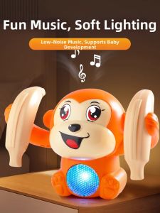ZHENMIAO | Sound-Controlled Light-Up Rolling Monkey Toy