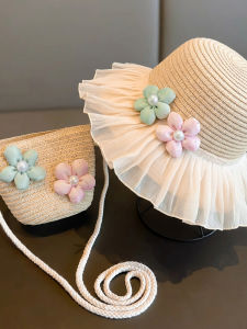ENEN | Sun Protection Straw Hat And Shoulder Bag for Girls
