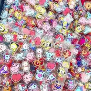 Line Friends | 40 Chiếc 2CM Kawaii BT21 Tấm Acrylic DIY Ốp Điện Thoại Phụ Kiện CHIMMY COOKY KOYA Anime Tặng Đồ Chơi Cho 14 + Năm