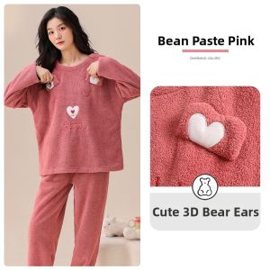 JIALEFEN | Autumn Winter Flannel Sleepwear Fleece