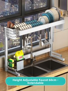 Extendable Height-Added Kitchen Sink Organizer
