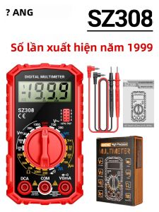 Máy Đo Vạn Năng Kỹ Thuật Số ANENG SZ308 1999 Hiển Thị Đo Sóng Vuông HFE Triode Có Còi Báo Đo Điện Áp AC/DC 0-750V Dòng Điện 10A Điện Trở 0-2000KOhm