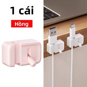 3 Cái/1 Cái Kẹp Lưu Trữ Cáp Dữ Liệu Giá Đỡ Dây Chuột Để Bàn Sáng Tạo Giá Đỡ Dây Sạc Điện Thoại Di Động - Phụ Kiện Bàn Làm Việc Bằng Nhựa