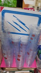 GELAS PLASTIK MIKA AKRILIK ANTI PECAH TAHAN PANAS WARNA BENING PER 1PCS