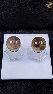 Premium Grade Smokey Citrine Sphere Display