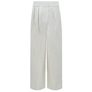 COCO BELLA | High Waist Pinch Fold Linen Straight Trousers Casual Pants