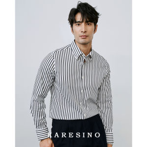 Autumn Long Sleeve Business Shirt for Men Fashion Urban Anti-Wrinkle Iron Free Striped Slimming Casual Shirt Comfortable Fit