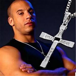 Fast and Furious 6 7 Hard Gas Actor Dominic Toretto / Cross Necklace Pendant Gift for Your Boyfriend