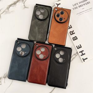 Case for OPPO Find N3 / OnePlus Open High Quality Leather Folding Screen Case Lens Full Cover Small Hole Protection Anti-fingerprint Anti-drop Shockproof Case