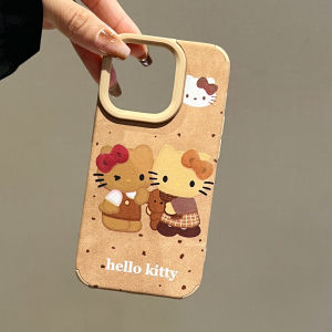 Apple 16Pro Max Phone Case Lamb Skin 15Pro 14 New 13Pro Korean 12 with Bracelet 11 High End Xs Max Hello Kitty 16Plus Anti-Fall Xr Protective Cover