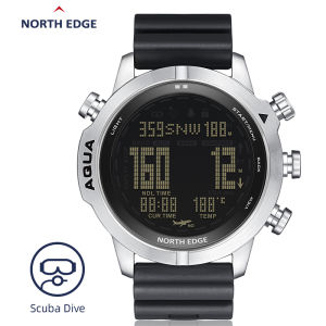 NORTH EDGE | NORTH EDGE Mens Professional Diving Computer Watch Scuba Diving NDL (No Deco Time) 50M Dive Watches Altimeter Barometer Compass