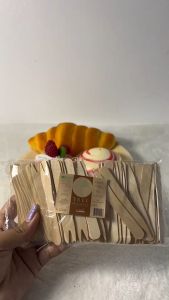 Greenearth ไม้จิ้มผลไม้ ส้อมจิ้มผลไม้ทำจากไม้ ขนาด8.5cm(แพ็ค100ชิ้น)