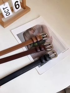 【In Stock】Korean Version Womens Belt American Retro Silver Buckle Skirt Decoration High-end Simple And Versatile New Belt For Women Sabuk Perempuan Beragama  百搭女款腰带