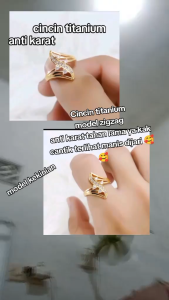 cincin koin 1991-1992 cincin zigzag gold anti karat dan luntur