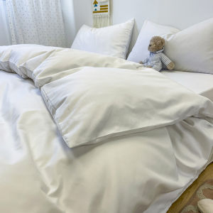 Bộ Vỏ Chăn Ga Gối Đệm Ba Món Màu Trơn Thời Trang - 1 Vỏ Chăn Và 2 Vỏ Gối (không Kèm Ruột Chăn) 100% Polyester 40TC