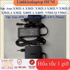 Sạc Laptop Asus X302UA X302U X302UJ X302UV X302LJ X302LA X302L X405UA X405U V556UQ V556U - Sạc Asus 19V - 2.37A / 3.42A - 45W / 65W chân nhỏ (4.0*1.35mm) vuông chữ nhật