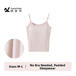 CHANGQIANGSHI | Floral Strap Sleepwear Long Pants With Bra Pad