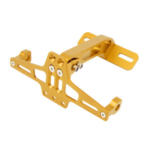 For Yamaha BMW Motorcycle License Plate Frame Adjustable Holder LED Rear Turn Signal Light Bracket Motorbike Modification Parts